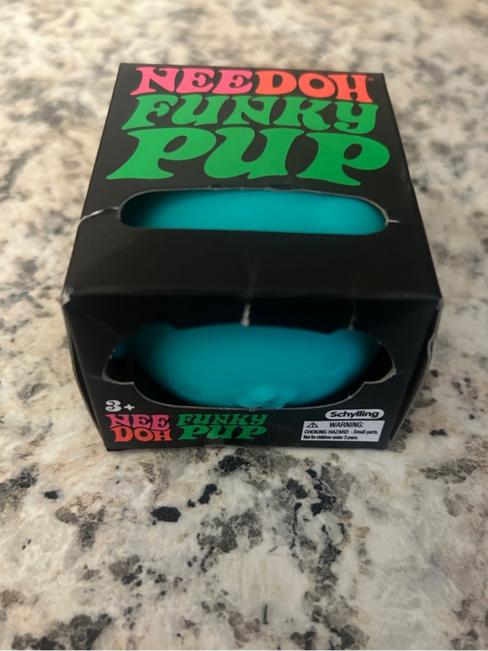 Needoh Funky Pup Teal Blue Schylling Squishy Fidget Nee Doh Toy